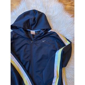 NIKE • VINTAGE// varsity zip up jersey jacket / Y2K 90s Fashion